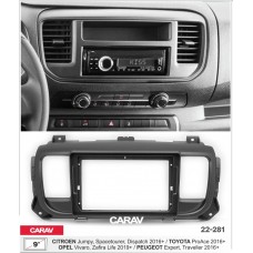 CARAV 22-281 - CITROEN Jumpy, Spacetourer, Dispatch 2016+ / PEUGEOT Expert, Traveller 2016+ (9")