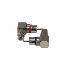 Aura RCA-P620 - RCA-коннектор никелированный, угловой короткий, 2 шт.