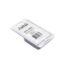 Aura RCA-P621 - RCA коннектор переходник угловой длинный, 6 мм вход, 2 шт.