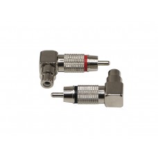 Aura RCA-P621 - RCA коннектор переходник угловой длинный, 6 мм вход, 2 шт.