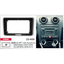 CARAV 22-450 - AUDI A3 (8P / with Symphony OEM-Radio) 2003-08; A3 (8P/8PA) (9")