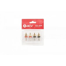 ACV RCA-N400 - RCA коннектор, 4 мм вход, (4 шт)