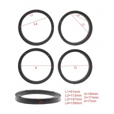 Подиумы резина для установки динамиков универсальные 6,5" (16 см. ровные, жестк.) ST-10