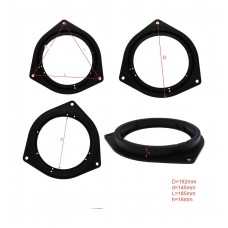 Подиумы пластик для установки динамиков в Toyota, Daihatsu, Lexus 6,5" (16 см, простые) POD6,5TY1F